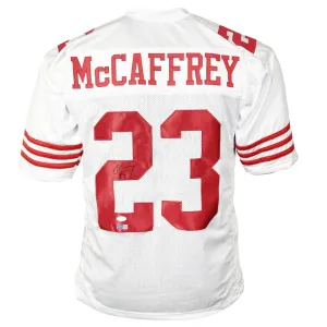 Christian McCaffrey Signed San Francisco White Football Jersey (JSA)