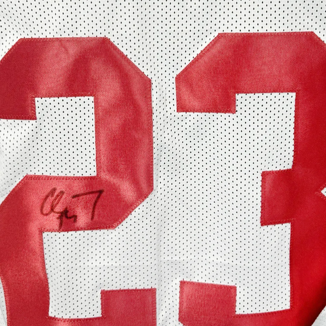 Christian McCaffrey Signed San Francisco White Football Jersey (JSA)