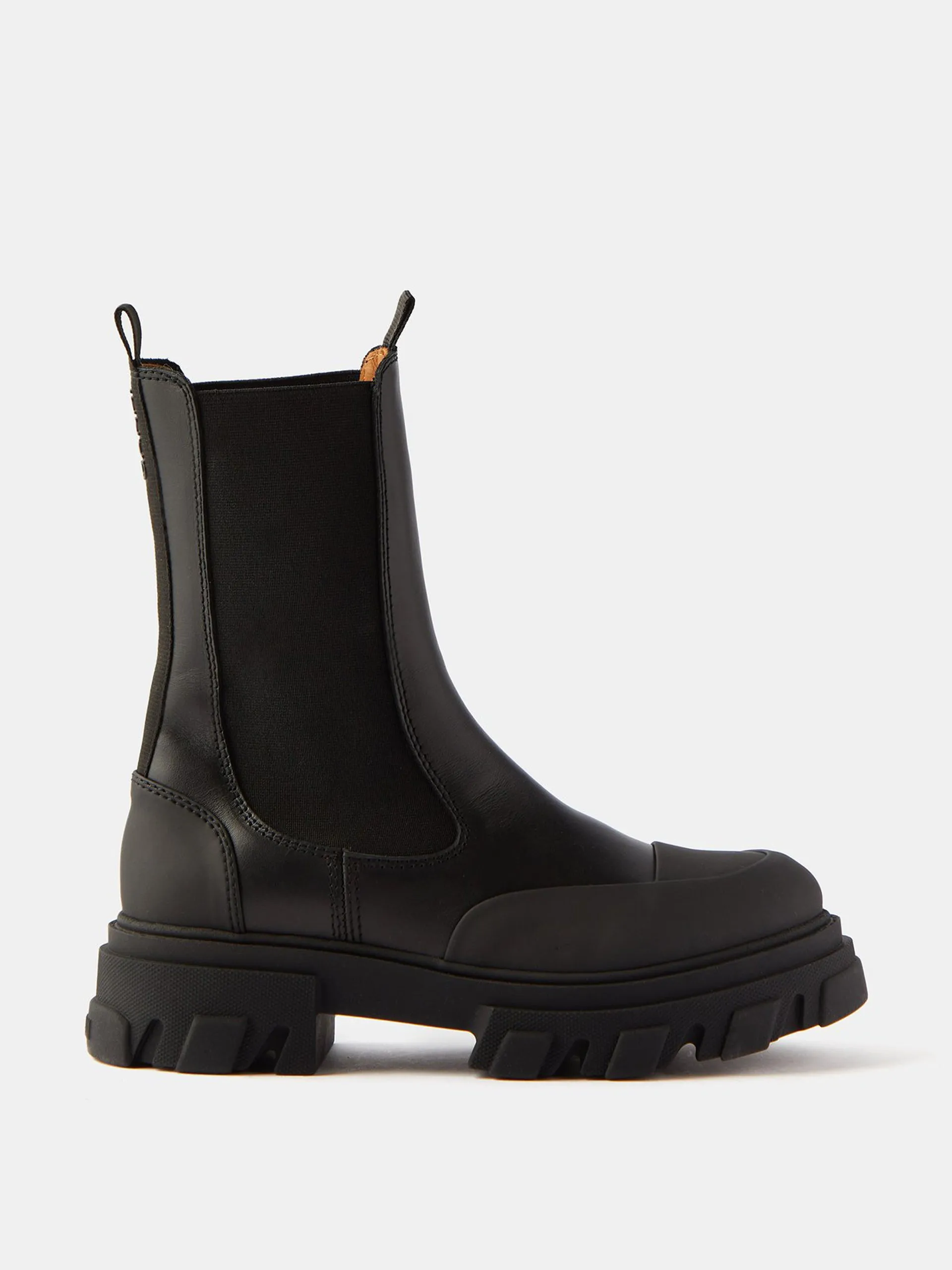 Chunky leather Chelsea boots