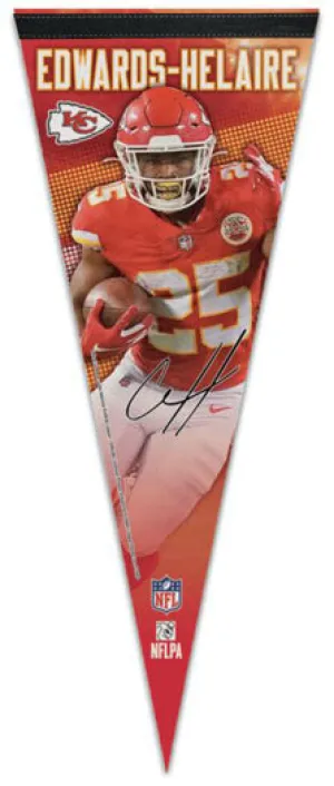 Clyde Edwards-Helaire Kansas City Chiefs Signature Series Premium Felt Collector's PENNANT - Wincraft Inc.