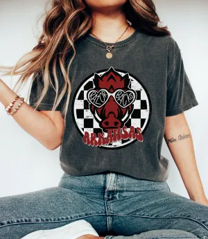 Comfort Colors Arkansas Checkered Tee/ Youth and Adult Sizes