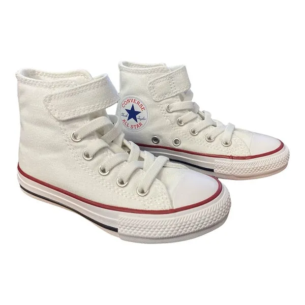 Converse scarpa sneakers da bambini con laccio elastico Chuck Taylor All Star 372884C bianco