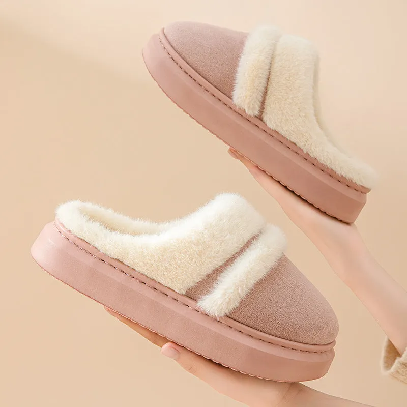 Cotton Slippers Women's Thick Bottom Non-slip Indoor Slippers