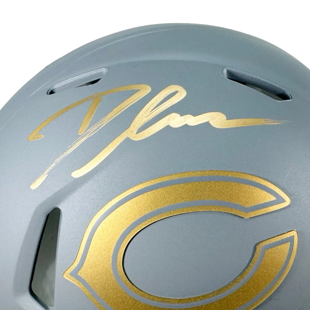 D'Andre Swift Signed Chicago Bears Slate Alternate Speed Mini Football Helmet (JSA)