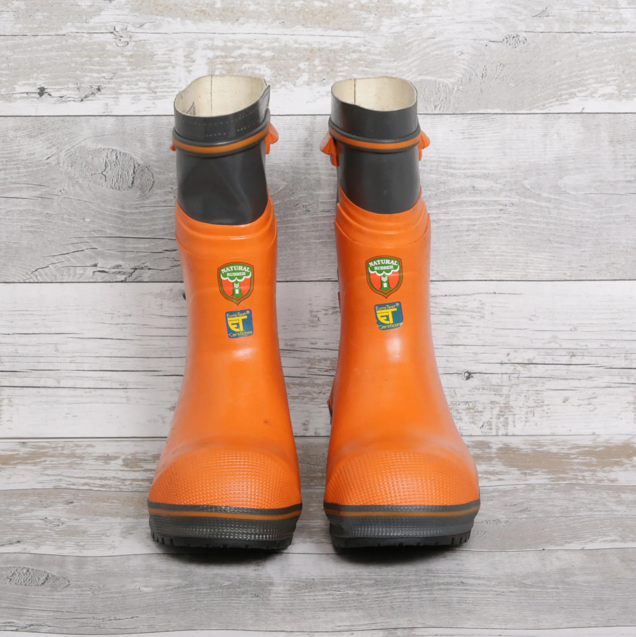 De-Branded Steel Toe Cap Chainsaw Class 2 Wellington Boots UK6.5