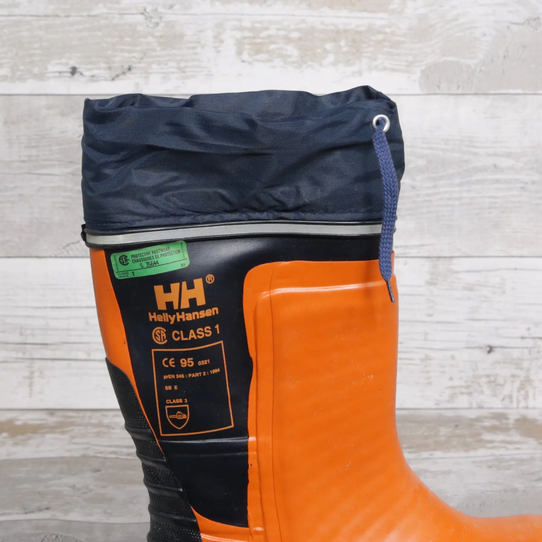 De-Branded Steel Toe Cap Chainsaw Class 3 Wellington Boots UK5.5