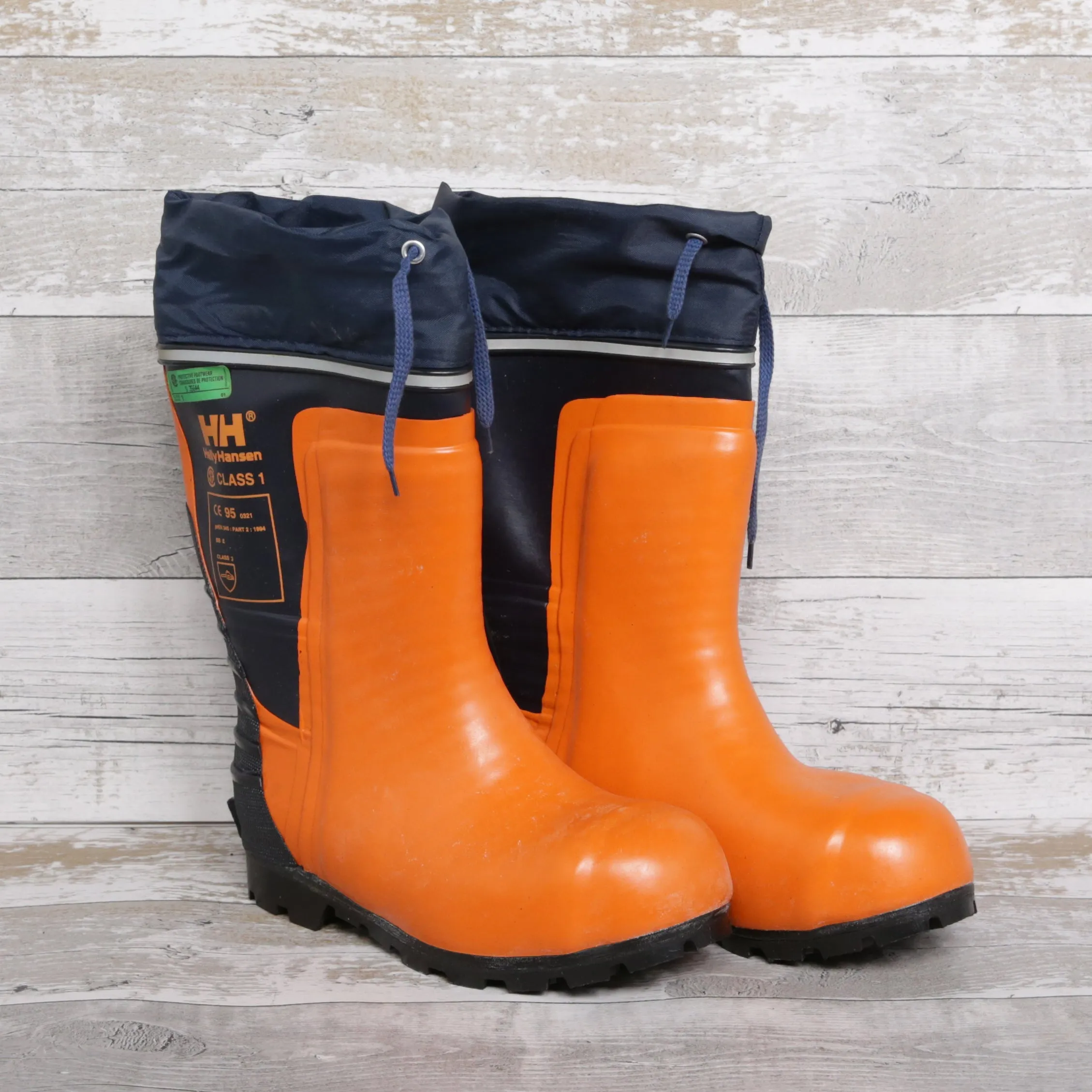 De-Branded Steel Toe Cap Chainsaw Class 3 Wellington Boots UK5.5