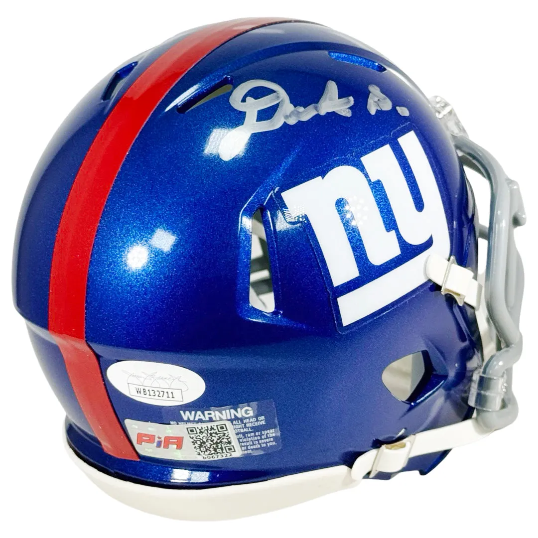 Deonte Banks Signed New York Giants Speed Mini Football Helmet (JSA)