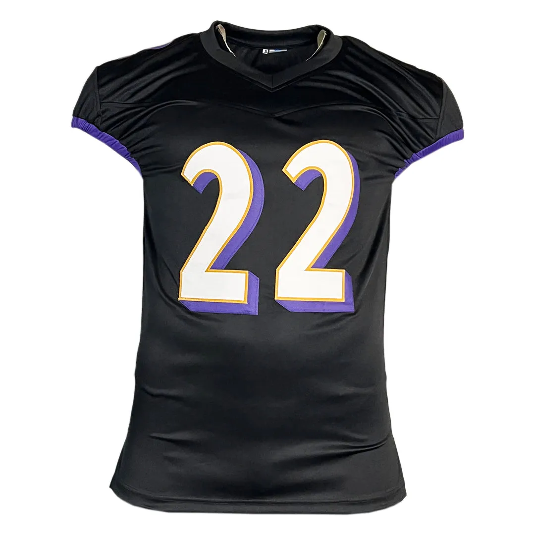 Derrick Henry Signed Baltimore Black Football Jersey (Beckett)