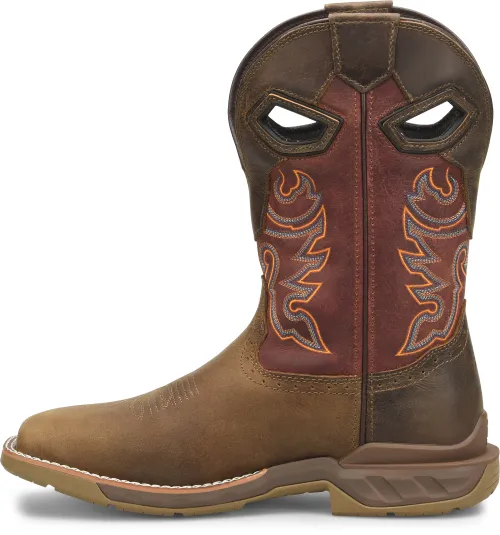 'Double H' Men's 11" Alridge Phantom Rider EH Western Square Toe - Brown