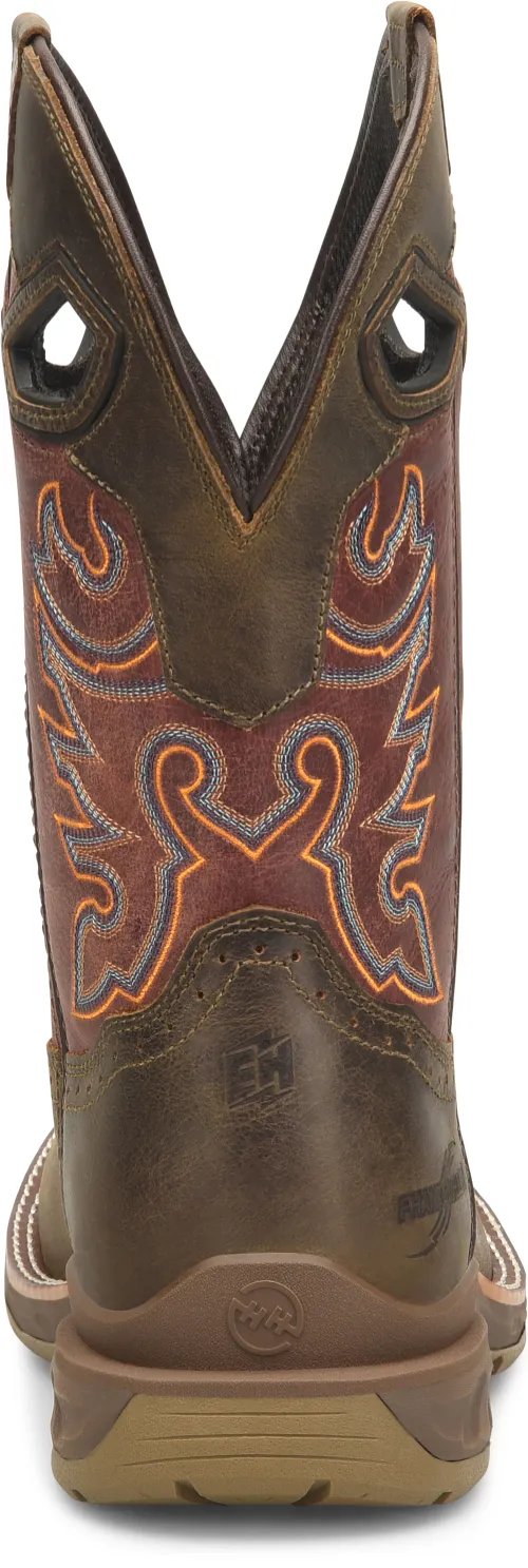 'Double H' Men's 11" Alridge Phantom Rider EH Western Square Toe - Brown