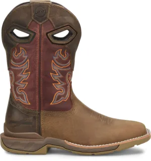 'Double H' Men's 11" Alridge Phantom Rider EH Western Square Toe - Brown