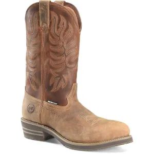 Double H Men's Brown Waterproof Garza Composite J Toe Western Work Boots