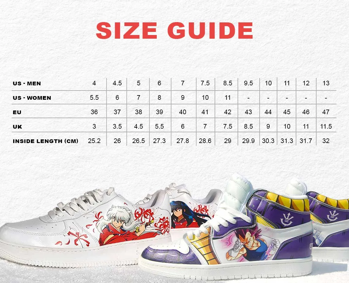 Dragon Ball Z Son Goku and Vegeta AF1 Anime Shoes