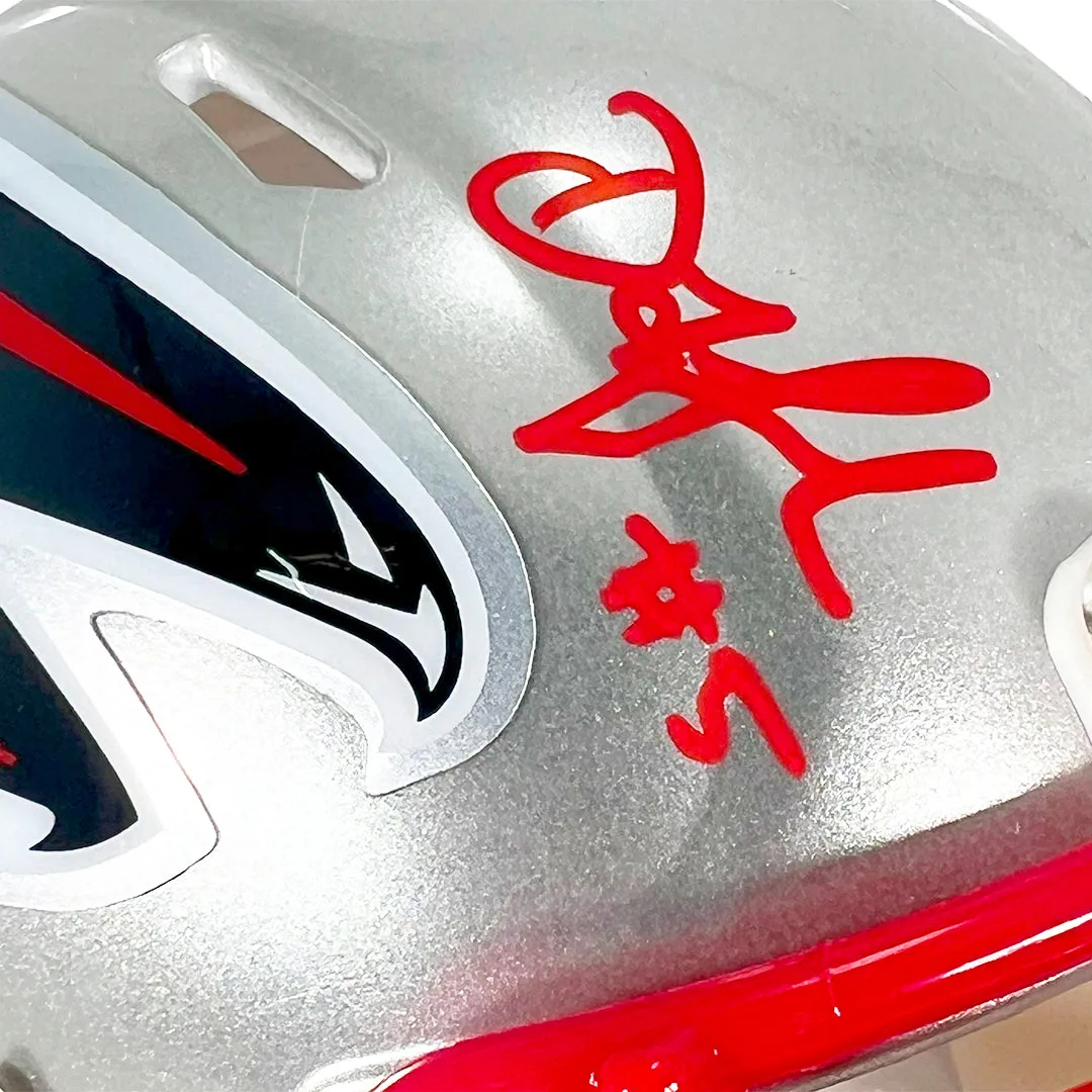 Drake London Signed Atlanta Falcons Flash Mini Football Helmet (Beckett)