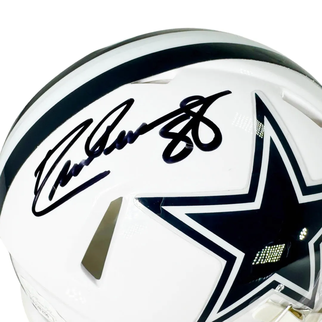 Drew Pearson Signed Dallas Cowboys Alt 2022 Speed Mini Football Helmet (JSA)