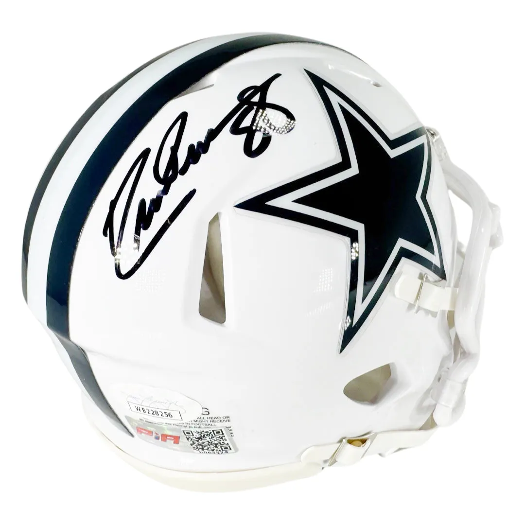 Drew Pearson Signed Dallas Cowboys Alt 2022 Speed Mini Football Helmet (JSA)