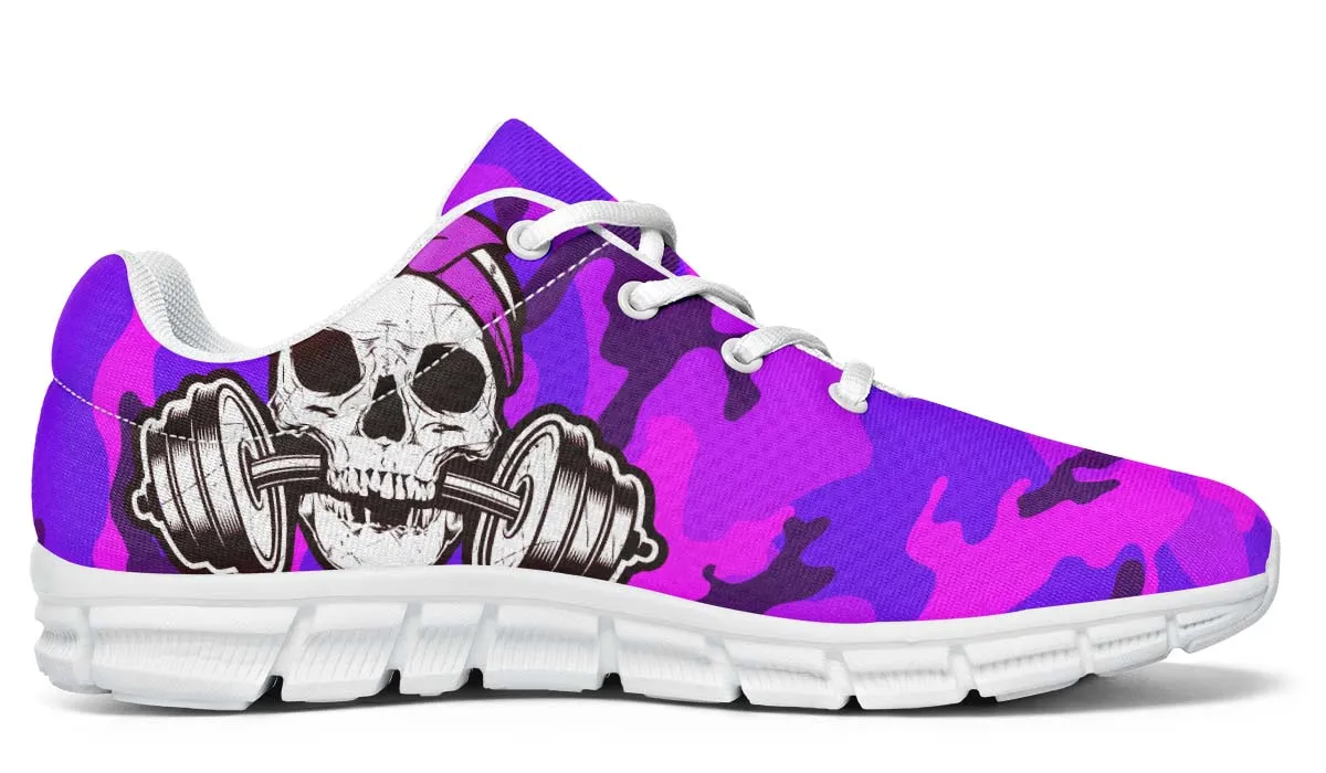 Dumbbell Skull Camo Pink Purple Blue