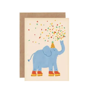 Elephant Mini Card - Illustrated Cute Kids Birthday