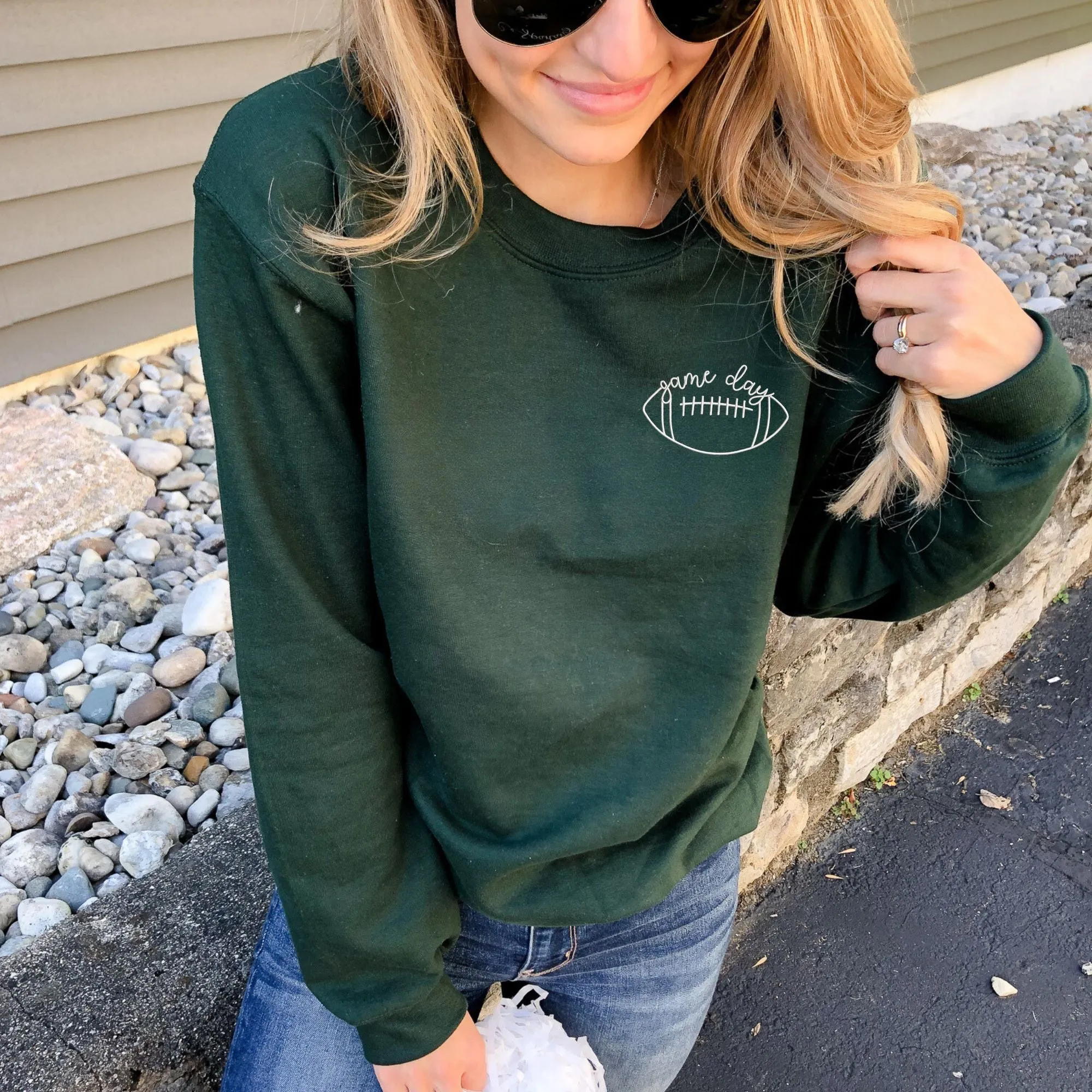 Embroidered Game Day Crewneck Sweatshirt