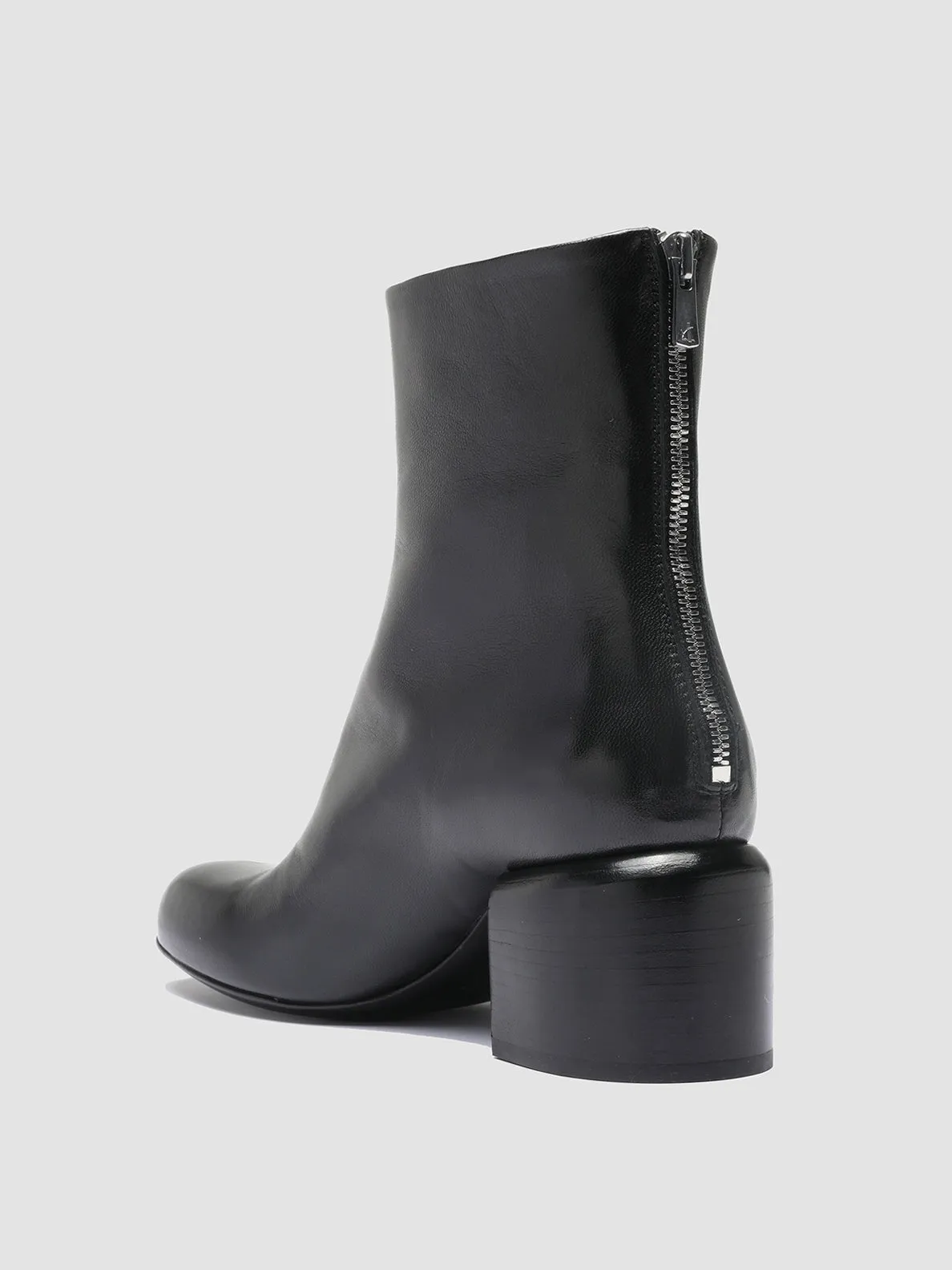 ETHEL 004 - Black Nappa leather Ankle Boots