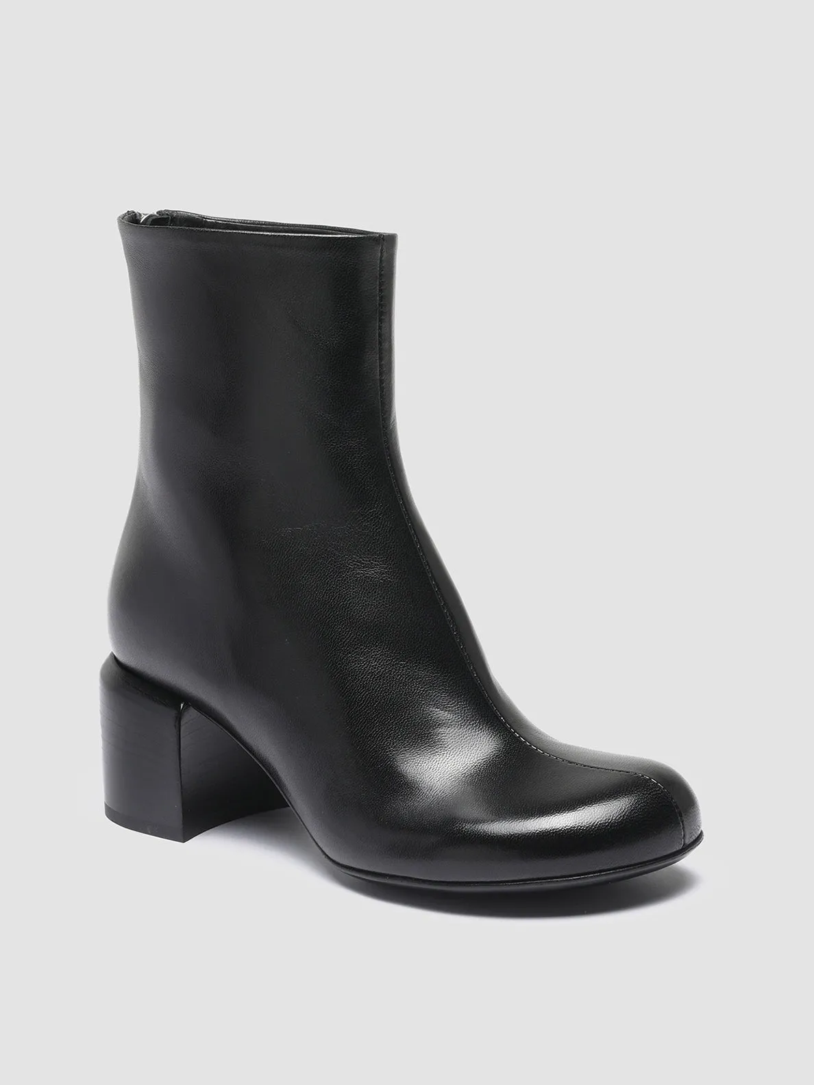 ETHEL 004 - Black Nappa leather Ankle Boots