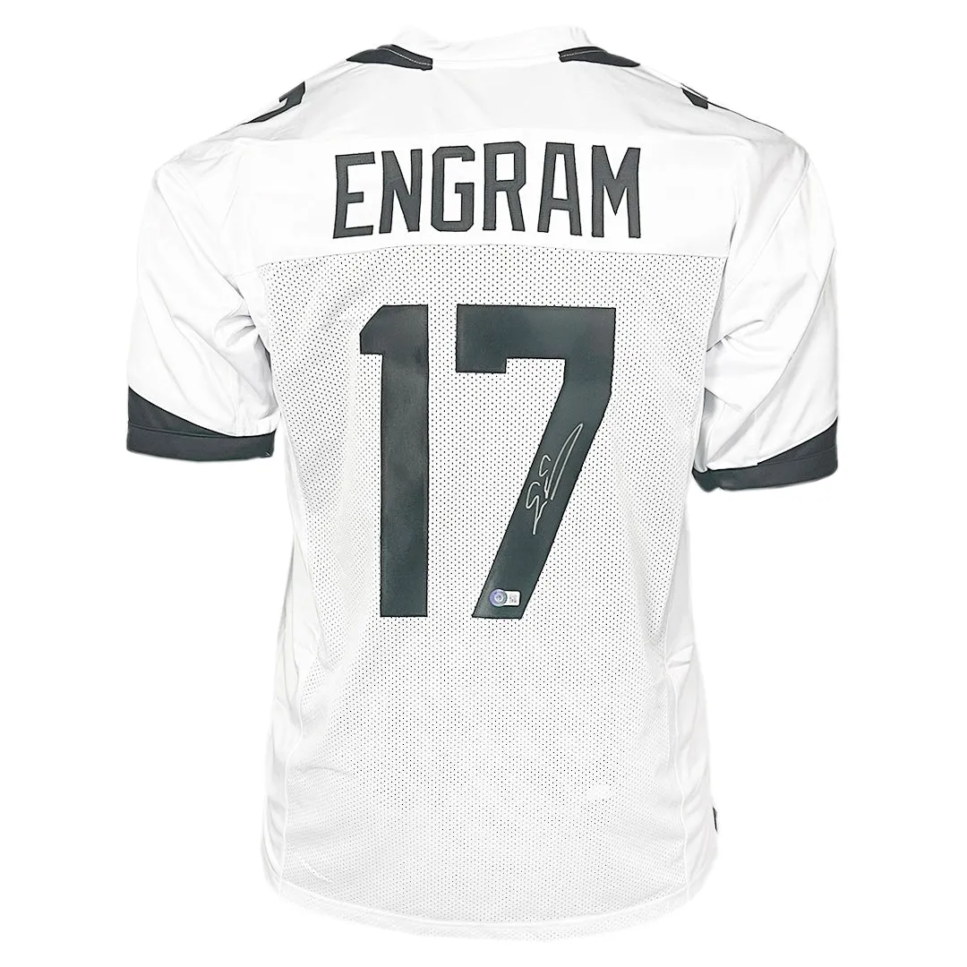 Evan Engram Signed Jacksonville White Football Jersey (Beckett)