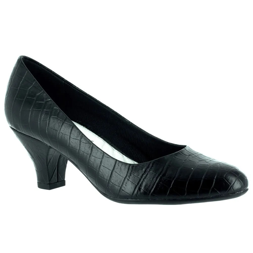 Fabulous Croc Round Toe Pumps