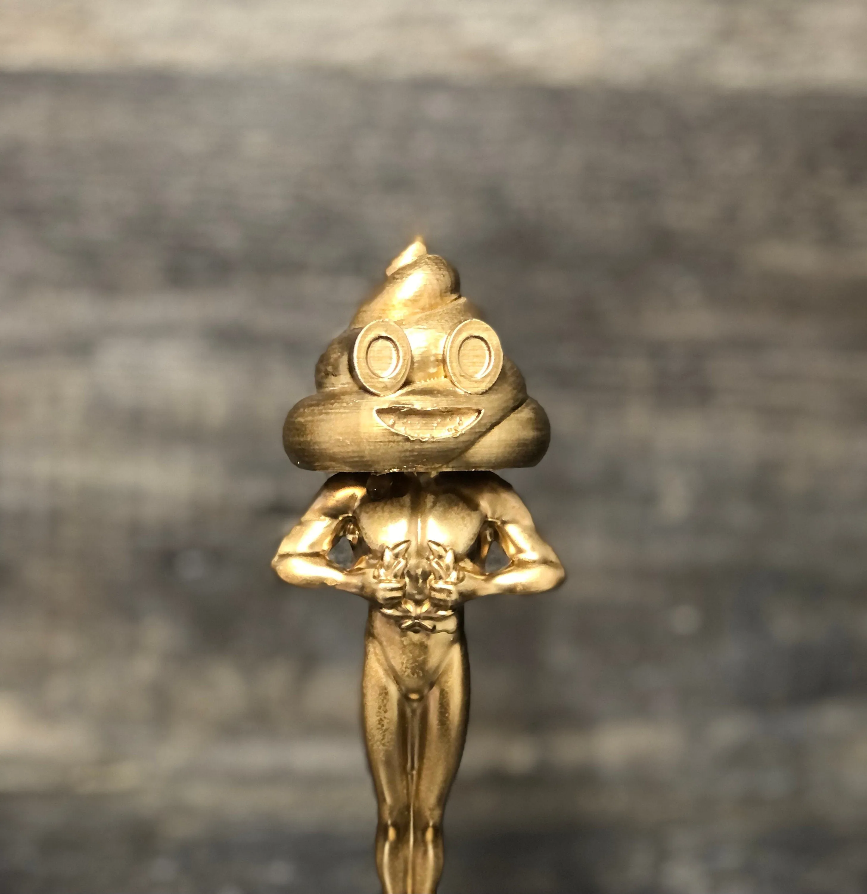 Fantasy Football Trophy Loser Funny Trophy Golden Shit Head Shiniest Turd or Poop Head Award Full Of Shit LOSER Trophy FFL Last Place