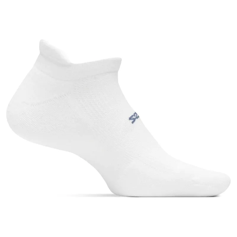 Feetures High Performance Ultra Light No Show Tab Sock - White