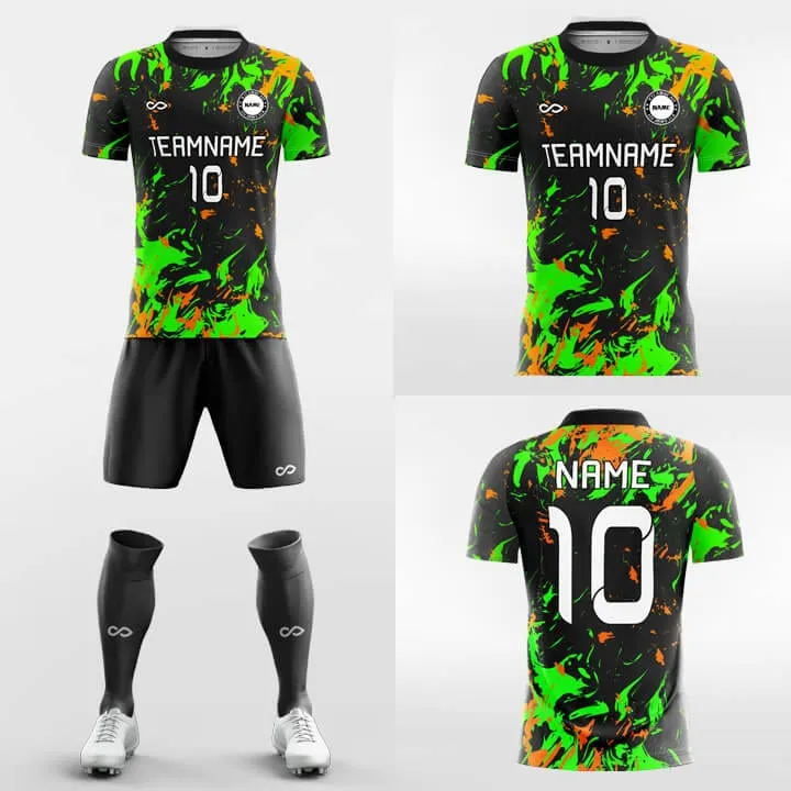 Fluorescent Hurricane - Men's Sublimated Football Kit