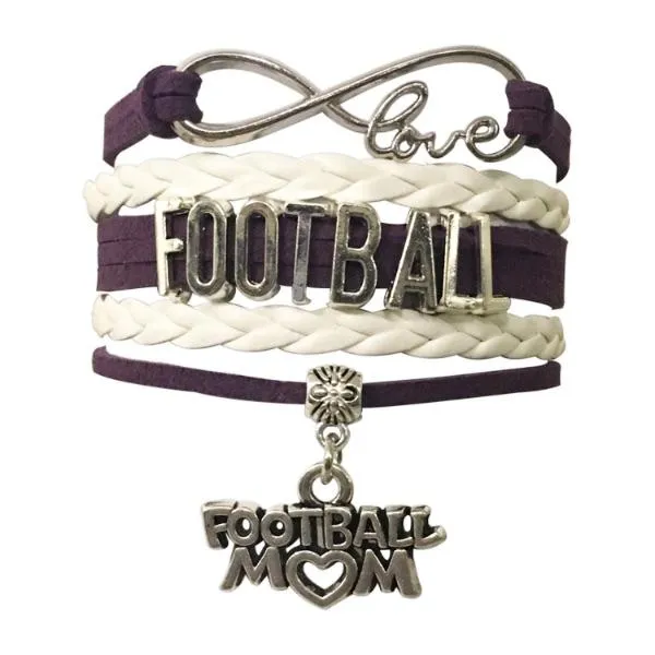 Football Mom Infinity Bracelet- Pick Colors