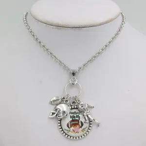 Football MOM Necklace with MOM Charms