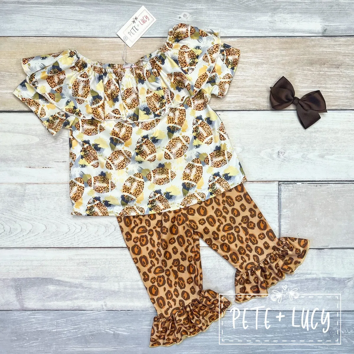 Football Safari Two Piece Capri Set