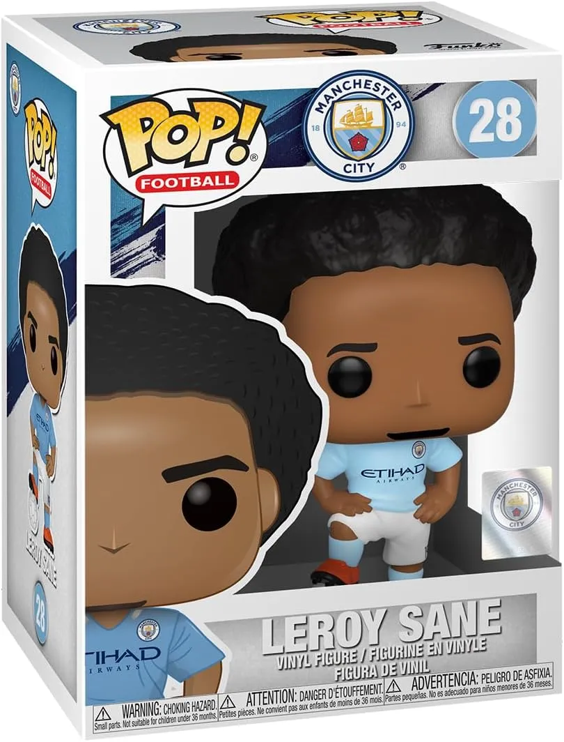 Funko 42790 POP Vinyl Football: Manchester City-Leroy Sane Collectible Figure, Multicolour