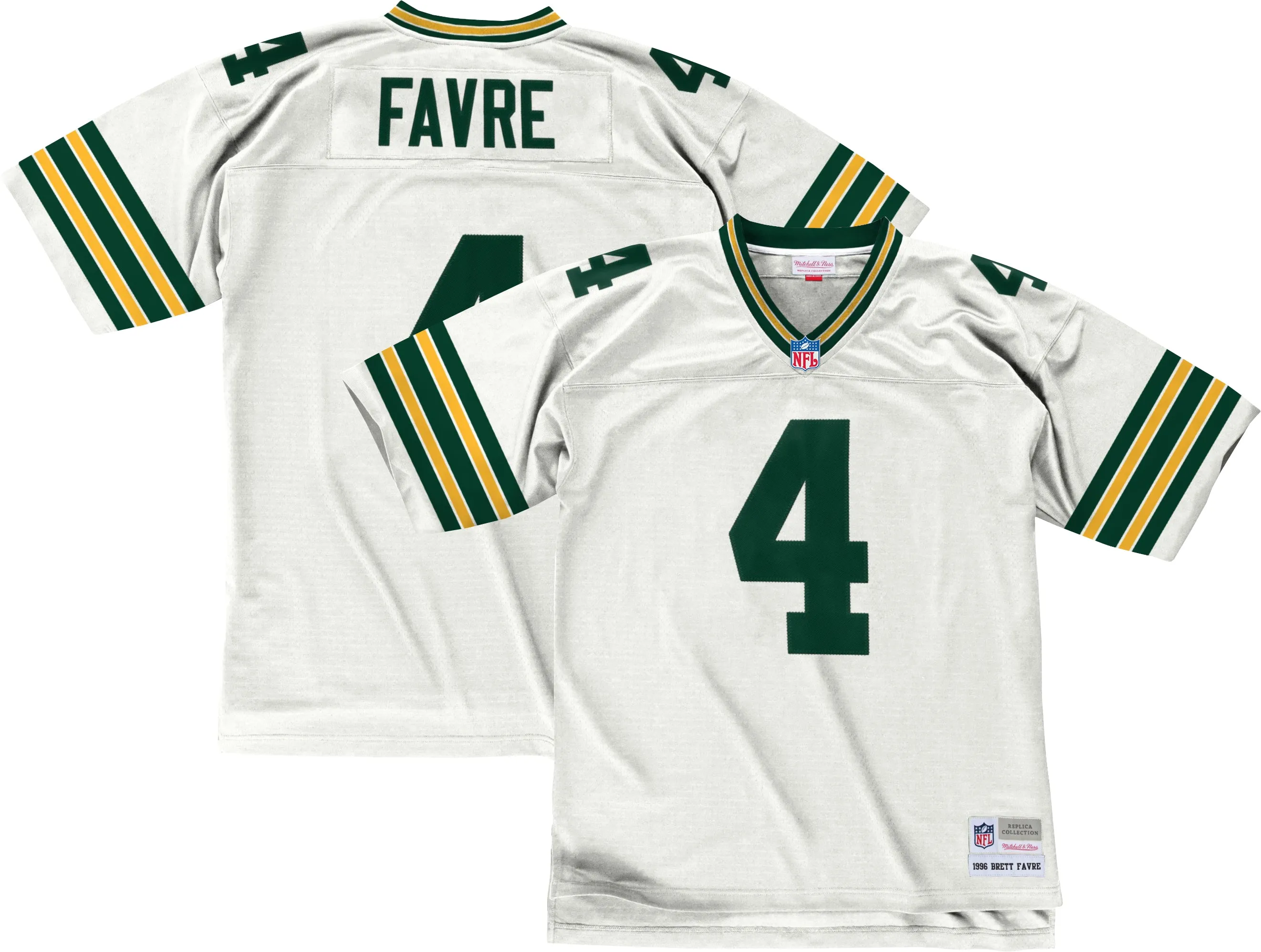 Green Bay Packers Brett Favre 1996 White Replica Jersey