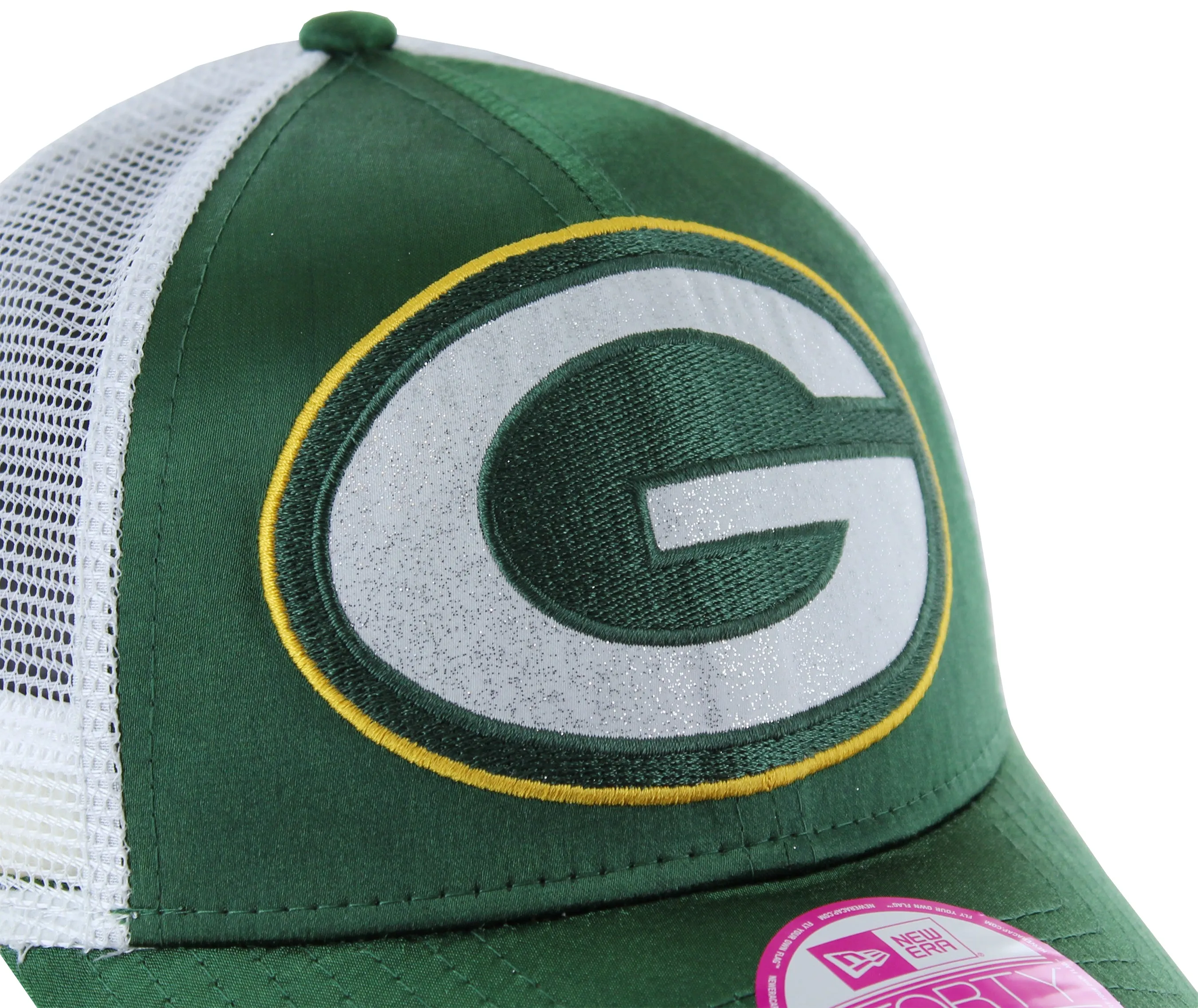 Green Bay Packers Satin Chic 9FORTY Women's Adjustable Hat