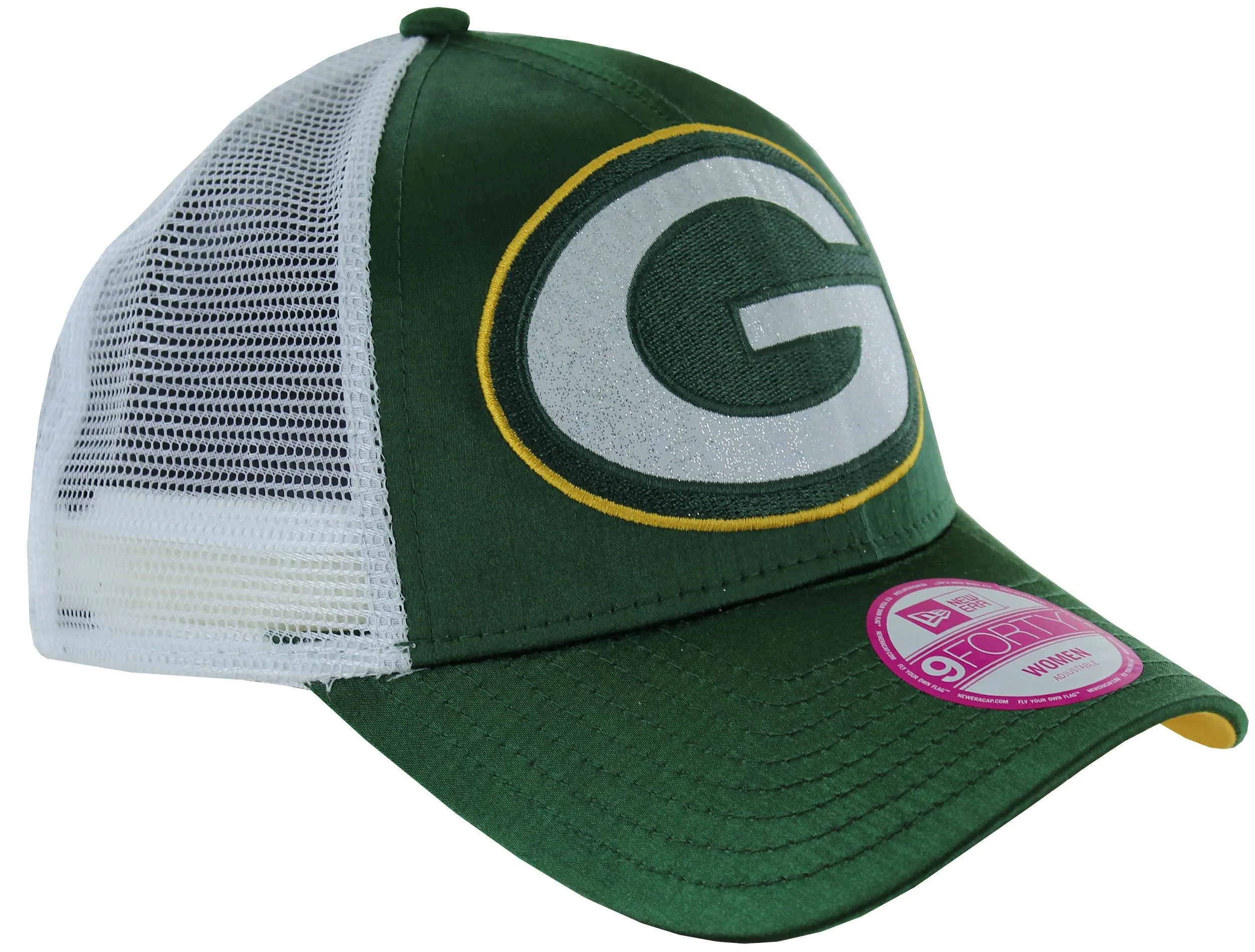 Green Bay Packers Satin Chic 9FORTY Women's Adjustable Hat