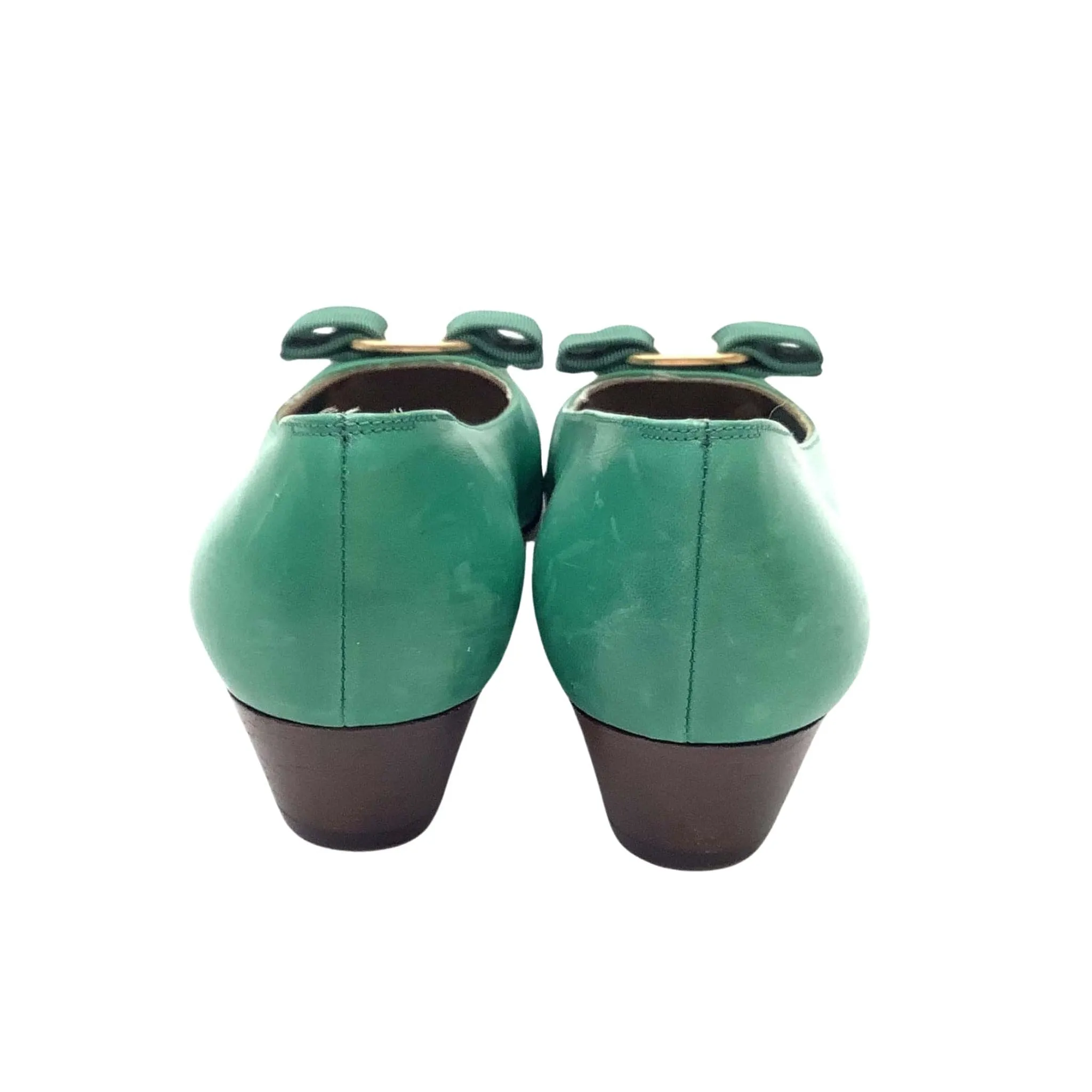 Green Ferragamo Heels