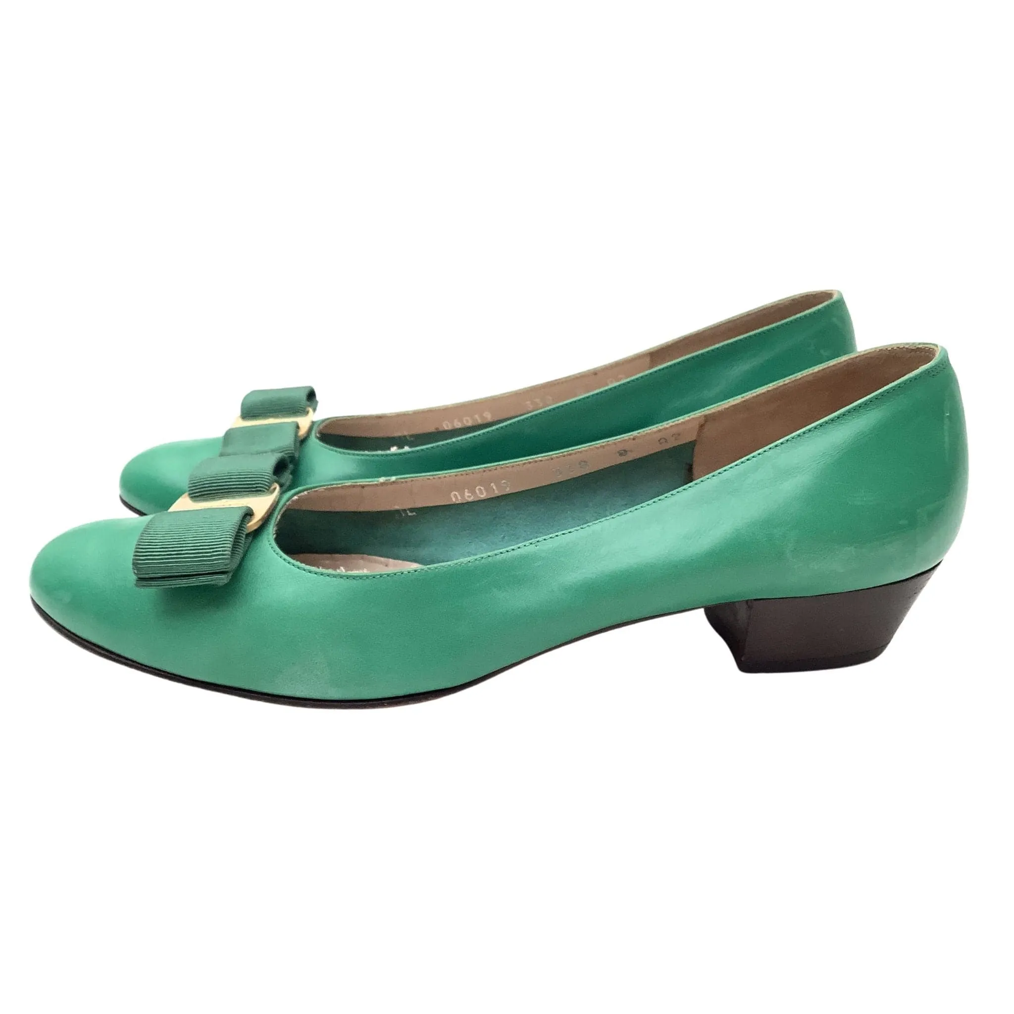 Green Ferragamo Heels