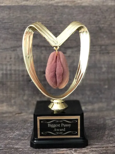 HAIRY Vagina Fantasy Football Loser Trophy Last Place FFL Sacko Trophy Biggest Pussy Funny Trophy Adult Humor Gag Gift Vagina Pussy Trophy