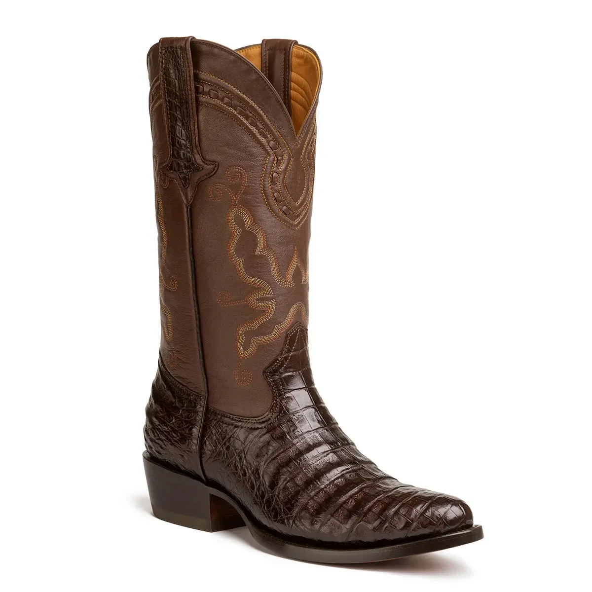 Harris Caiman Belly Classic Western Boot - Brown