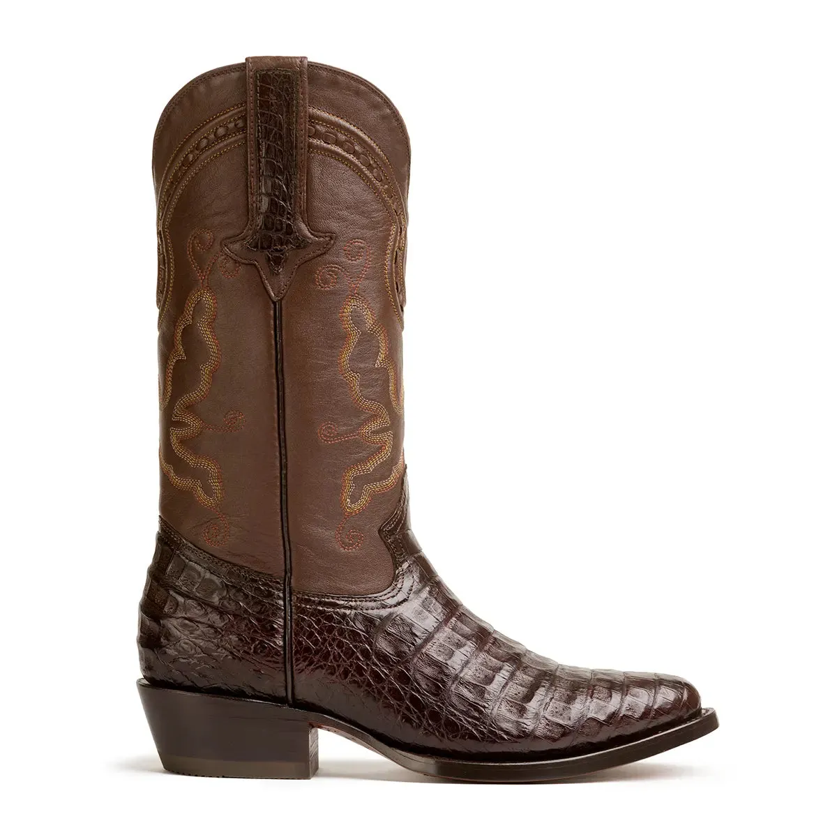 Harris Caiman Belly Classic Western Boot - Brown