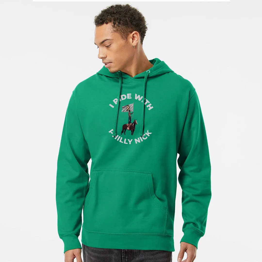 I Ride With Philly Nick Kelly Green Hoodie | Philadelphia Football