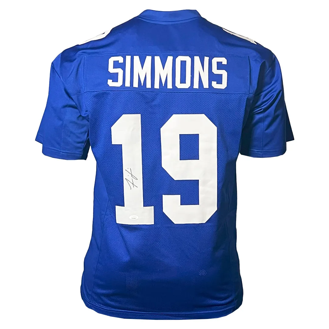 Isaiah Simmons Signed New York Blue Football Jersey (JSA)