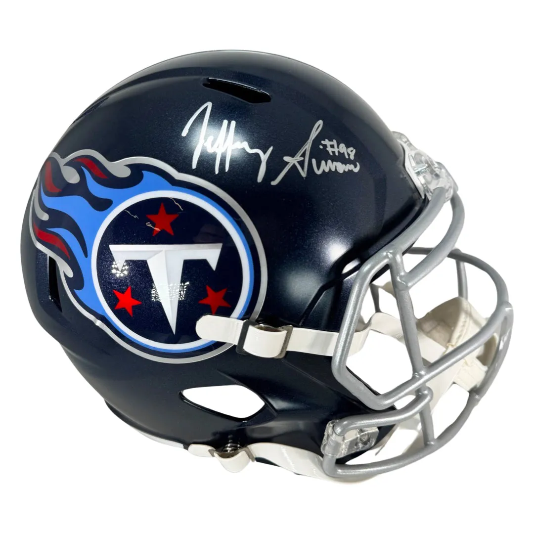 Jeffery Simmons Signed Tennessee Titans Speed Full-Size Replica Football Helmet (JSA)