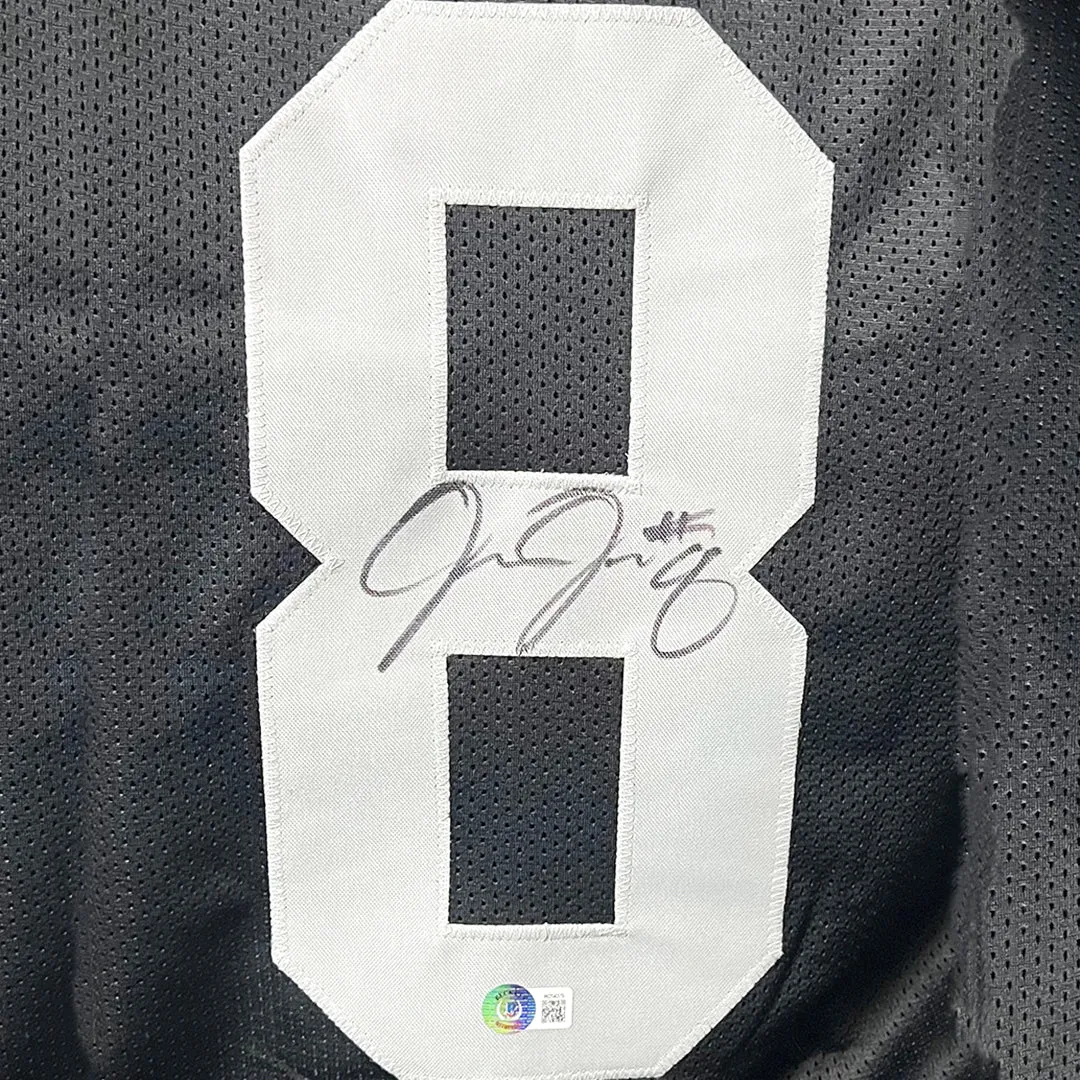 Josh Jacobs Signed Las Vegas Black Football Jersey (Beckett)