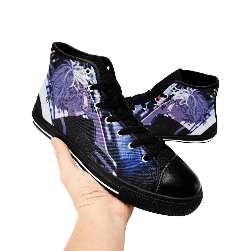 Kawaragi Senju Tokyo Revengers Shoes High Tops Sneakers for Kids and Adults