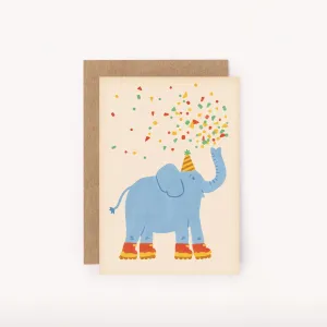 LAUREN SISSONS STUDIO ELEPHANT MINI BIRTHDAYCARD