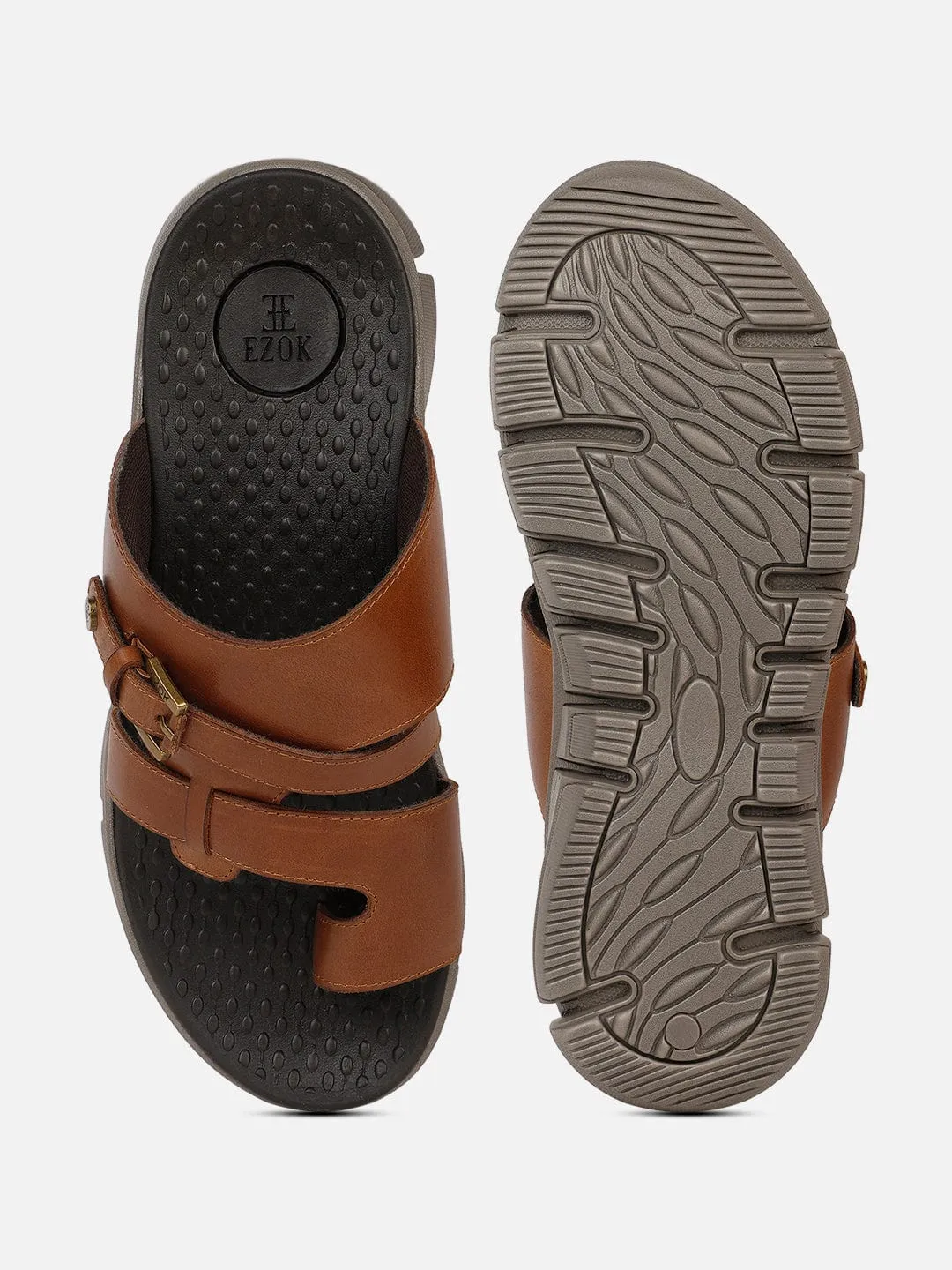 Leather Tan sandal for men